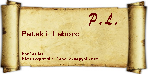 Pataki Laborc névjegykártya